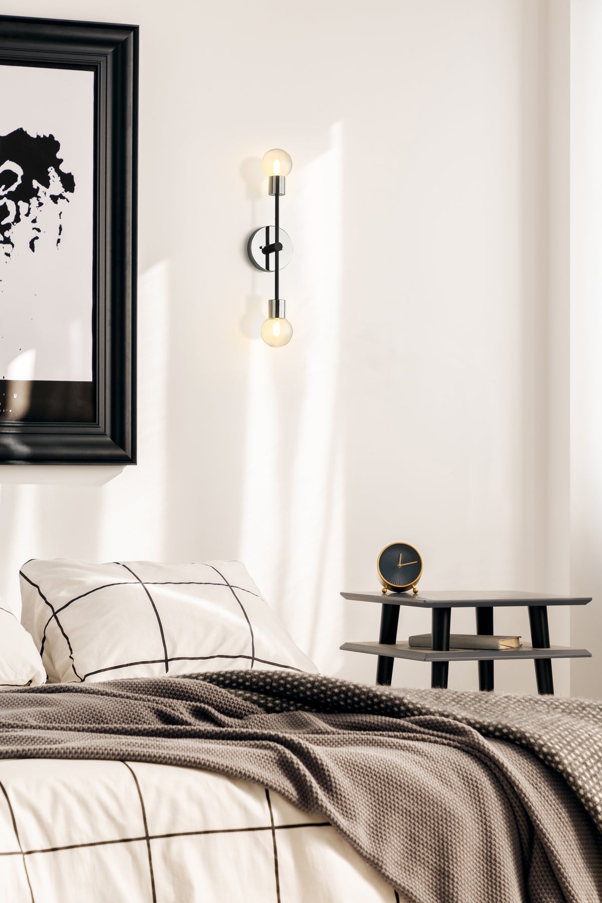 Applique murale Neutra Noir mat + Nickel poli, nombre ampoules 2 – vue 3