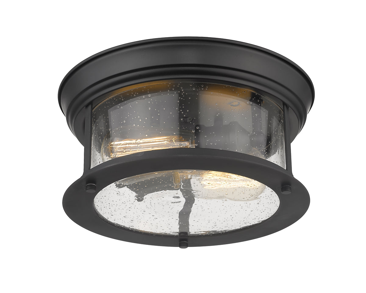 Plafonnier Sonna Noir mat, Grené transparent, 11" – vue 5