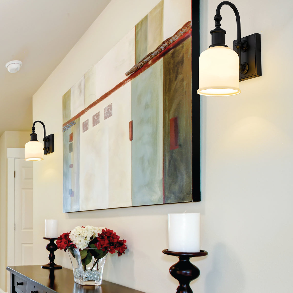 Applique murale Bryant Noir mat, Opale mate – vue 3