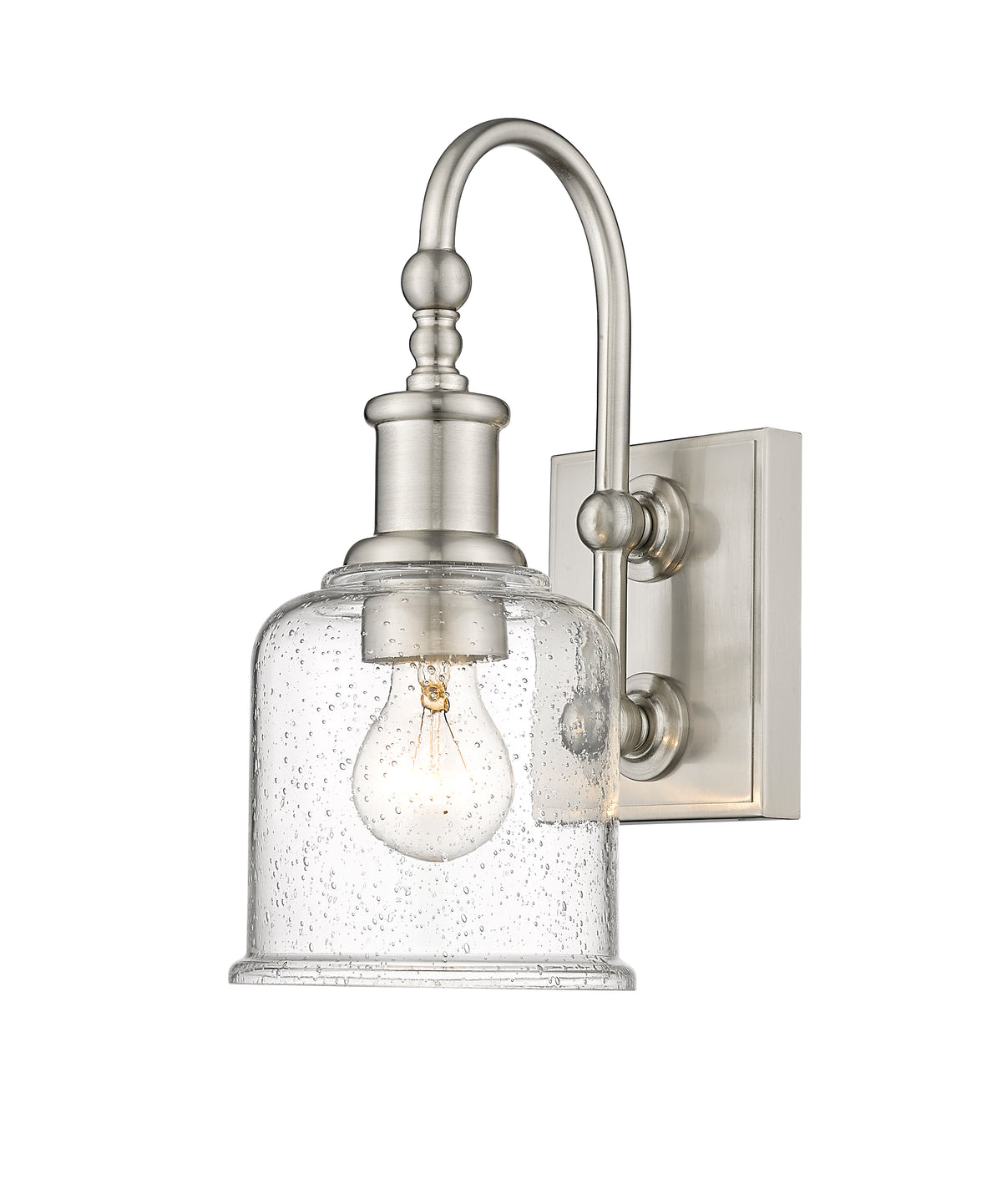 Applique murale Bryant Nickel brossé, Grené transparent – vue 5