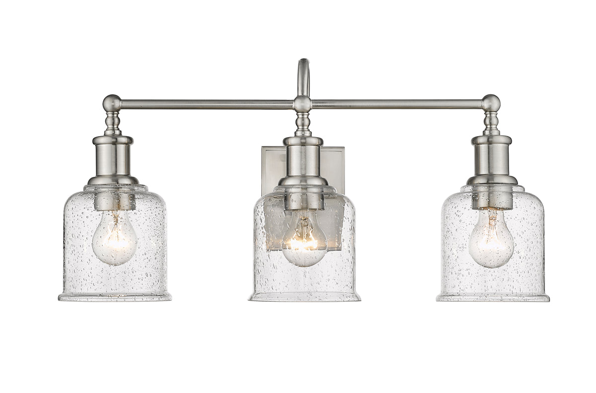 Luminaire de vanité Bryant Nickel brossé, Grené transparent, 24" – vue 4