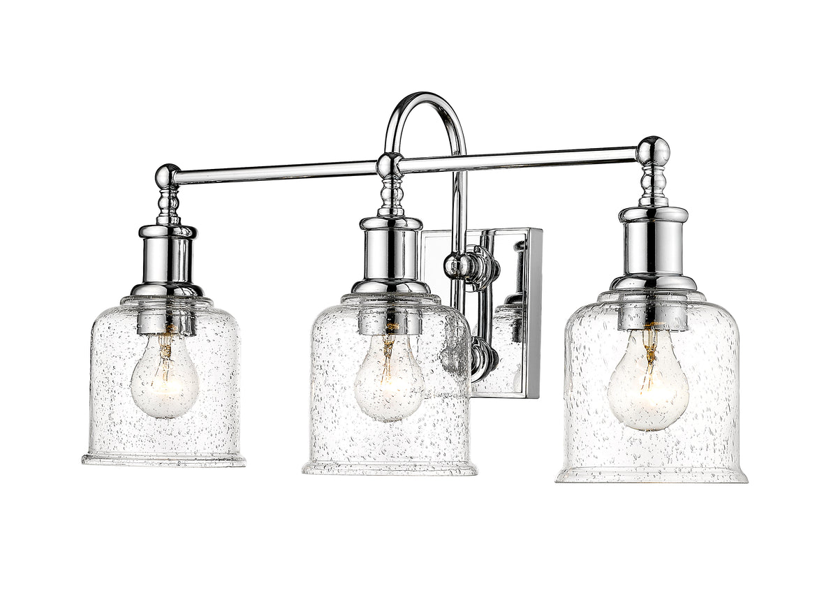 Luminaire de vanité Bryant Chrome, Grené transparent, 24" – vue 5