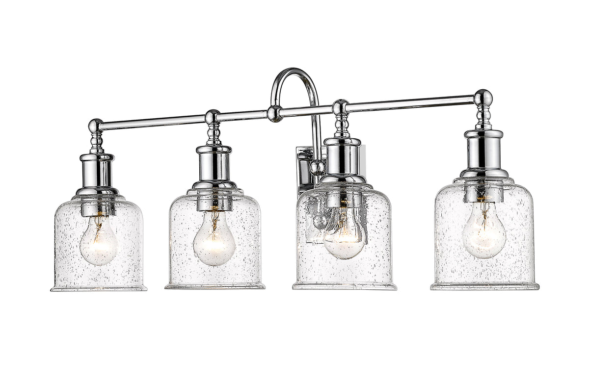 Luminaire de vanité Bryant Chrome, Grené transparent, 32" – vue 5