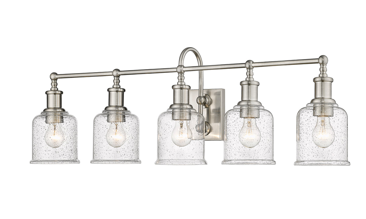 Luminaire de vanité Bryant Nickel brossé, Grené transparent, 40 1/2" – vue 5