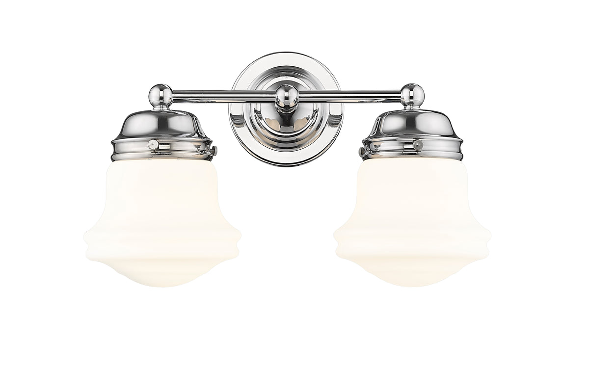 Luminaire de vanité Vaughn Chrome, Opale mate, 15 1/2" – vue 5
