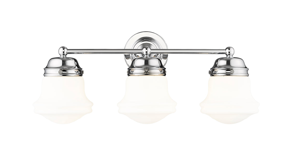 Luminaire de vanité Vaughn Chrome, Opale mate, 22 1/2" – vue 5