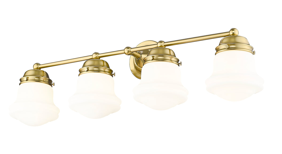 Luminaire de vanité Vaughn Or luxe, Opale mate, 31 1/2" – vue 4