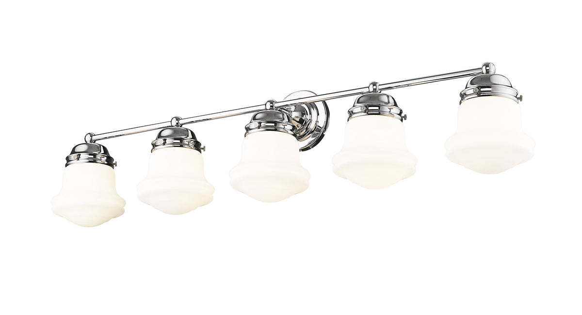 Luminaire de vanité Vaughn Chrome, Opale mate, 40 3/4" – vue 4