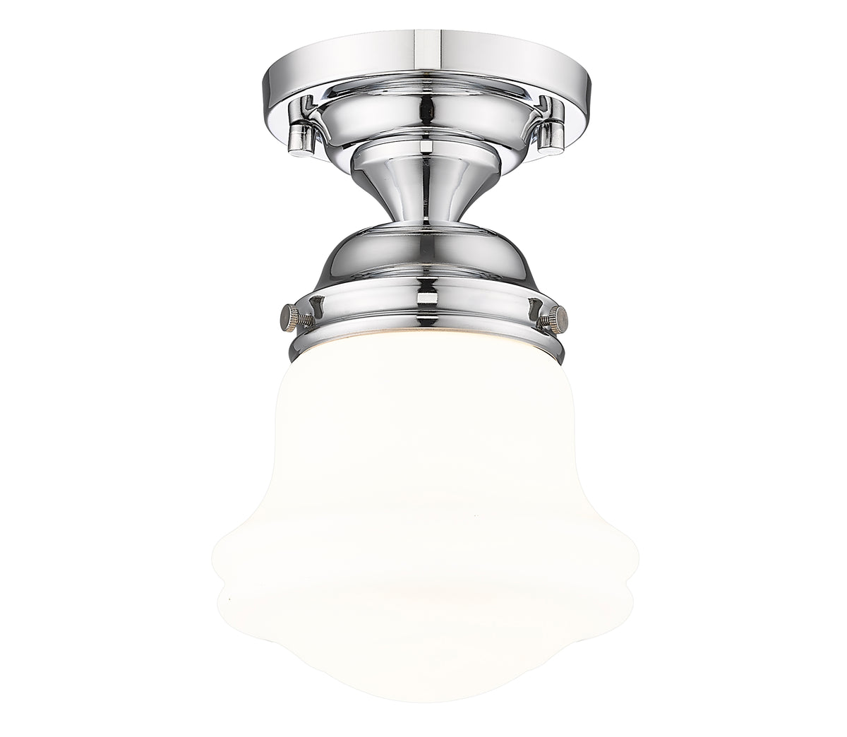 Semi-plafonnier Vaughn Chrome, Opale mate, 6" – vue 4