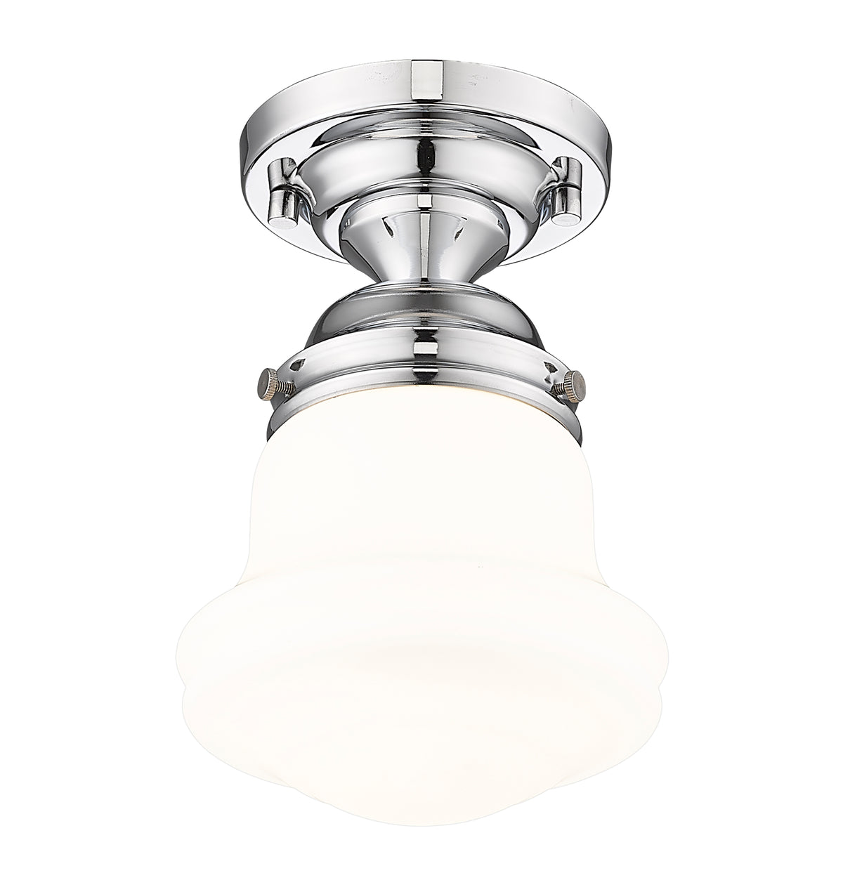 Semi-plafonnier Vaughn Chrome, Opale mate, 6" – vue 5