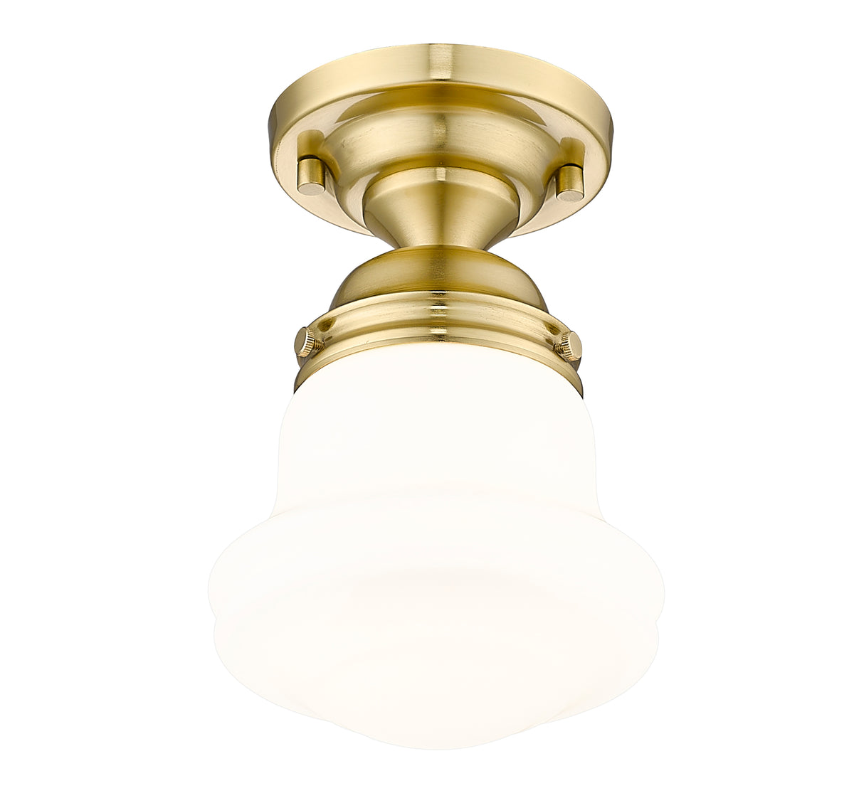 Semi-plafonnier Vaughn Or luxe, Opale mate, 6" – vue 5