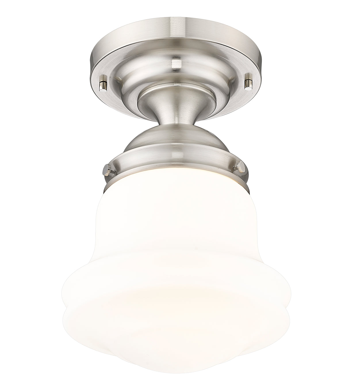 Semi-plafonnier Vaughn Nickel brossé, Opale mate, 10 1/2" – vue 5
