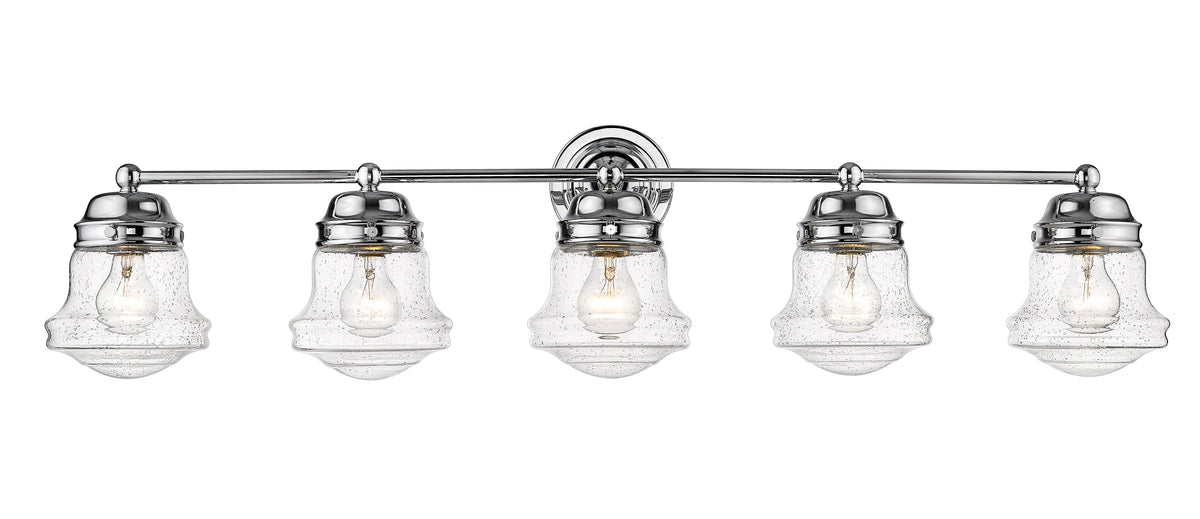 Luminaire de vanité Vaughn Chrome, Grené transparent, 40 3/4" – vue 4
