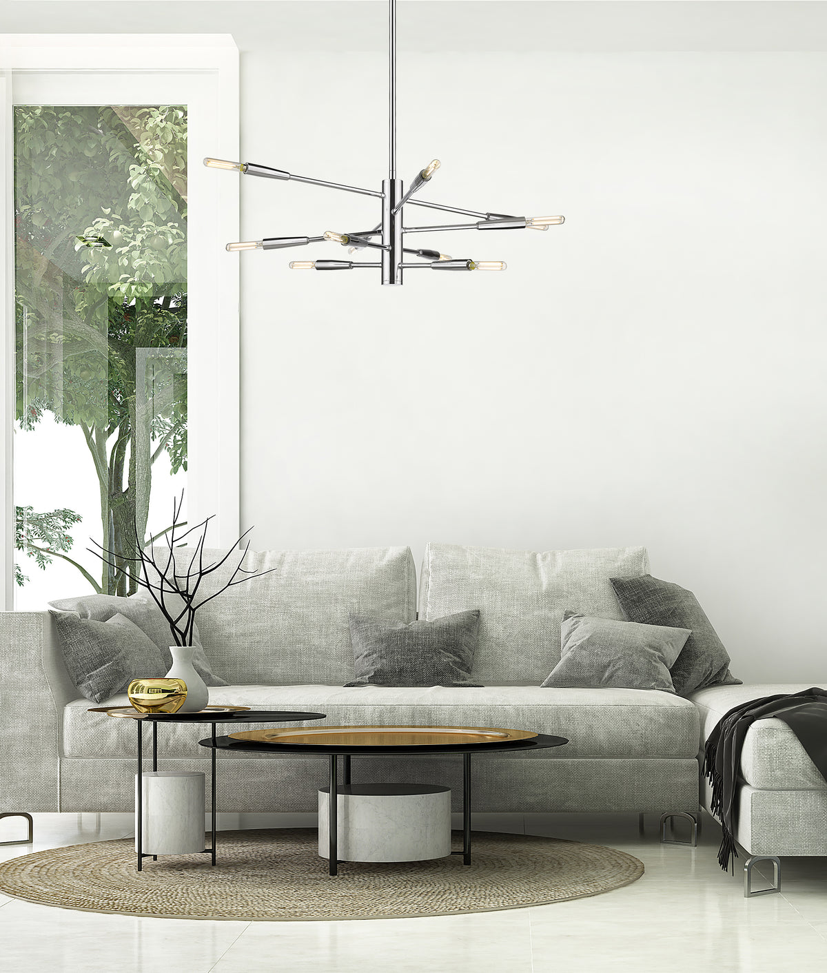 Lustre Ascension Chrome, 23 1/4" – vue 2