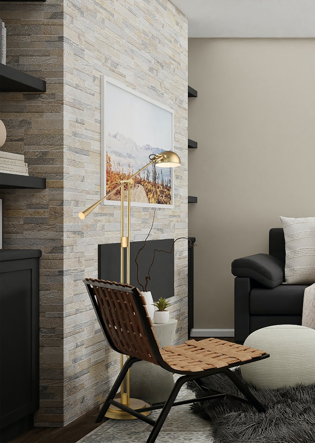 Lampe sur pied Grammercy Park Laiton patrimoine – vue 2