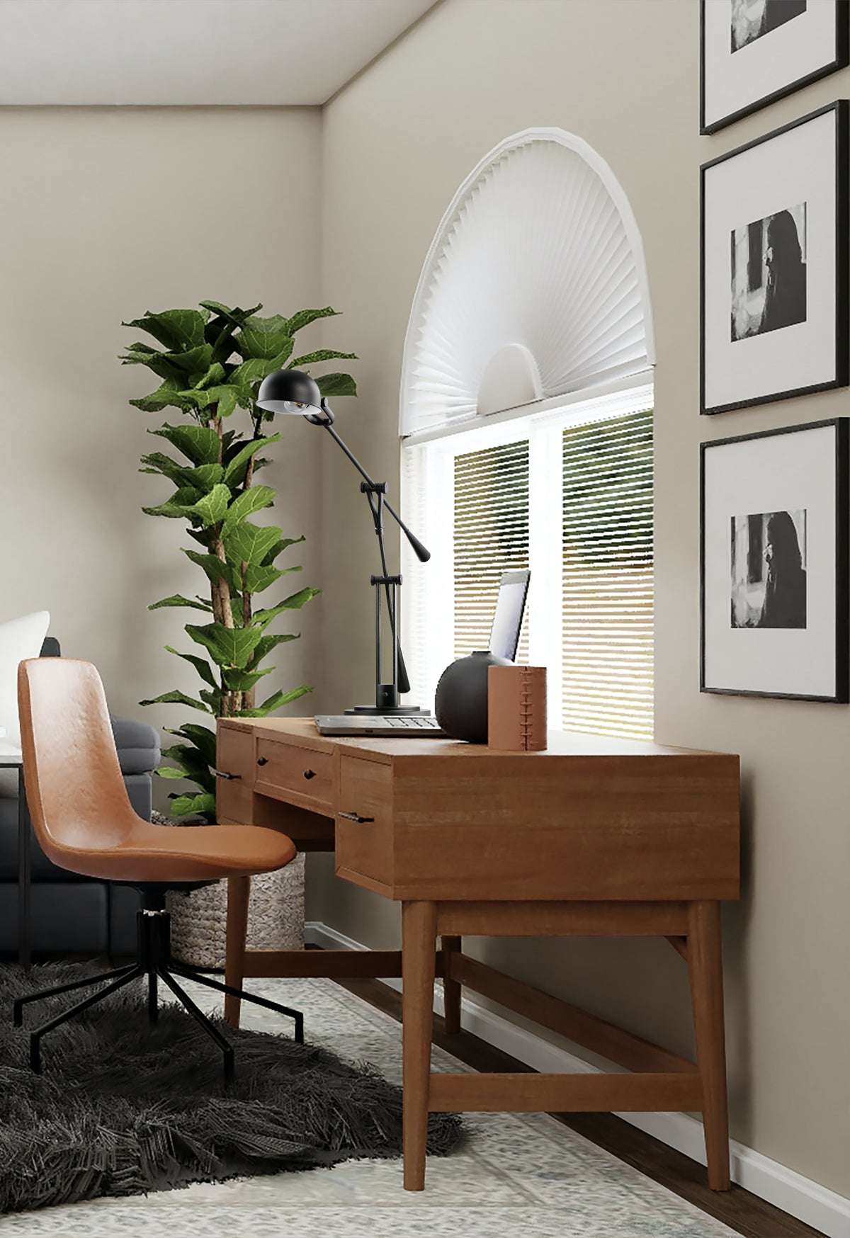 Lampe de bureau Grammercy Park Noir mat – vue 3