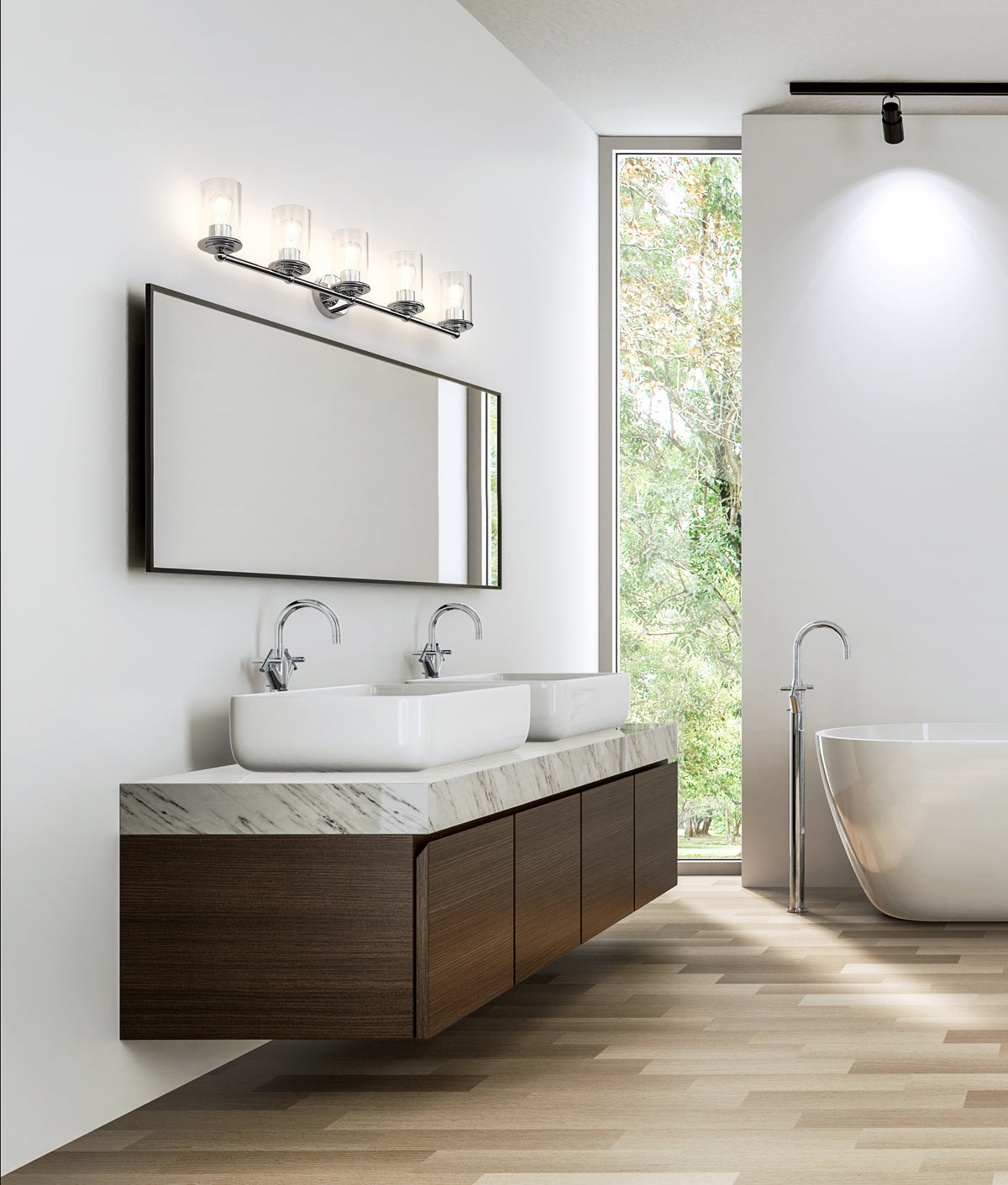 Luminaire de vanité Thayer Chrome, 39" – vue 3
