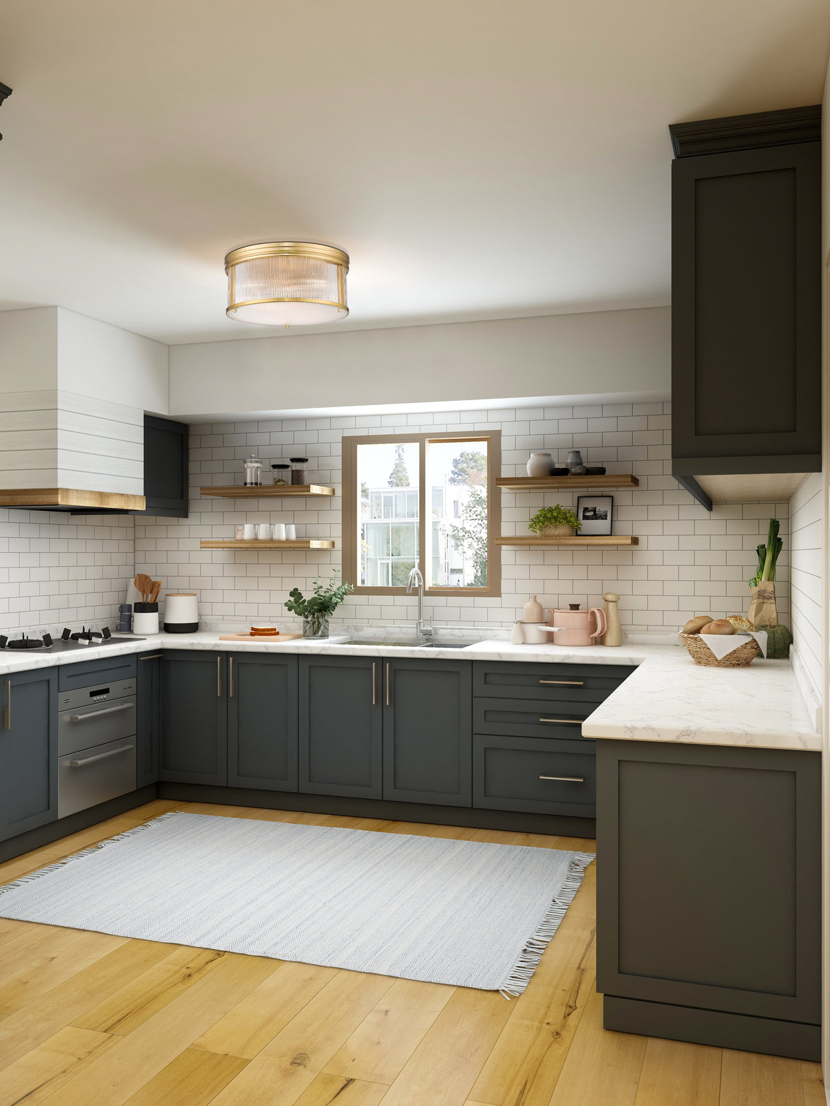 Plafonnier Carnaby Or moderne, 8 1/4" – vue 2