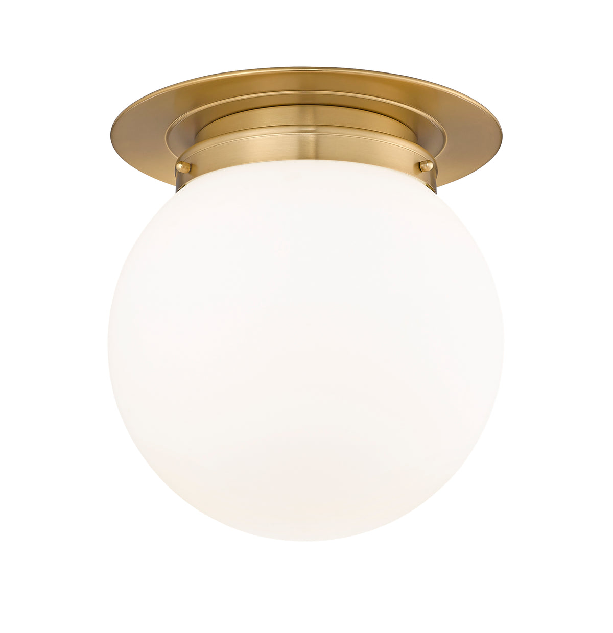 Plafonnier Calhoun Laiton patrimoine, Opale blanc, 13" – vue 5