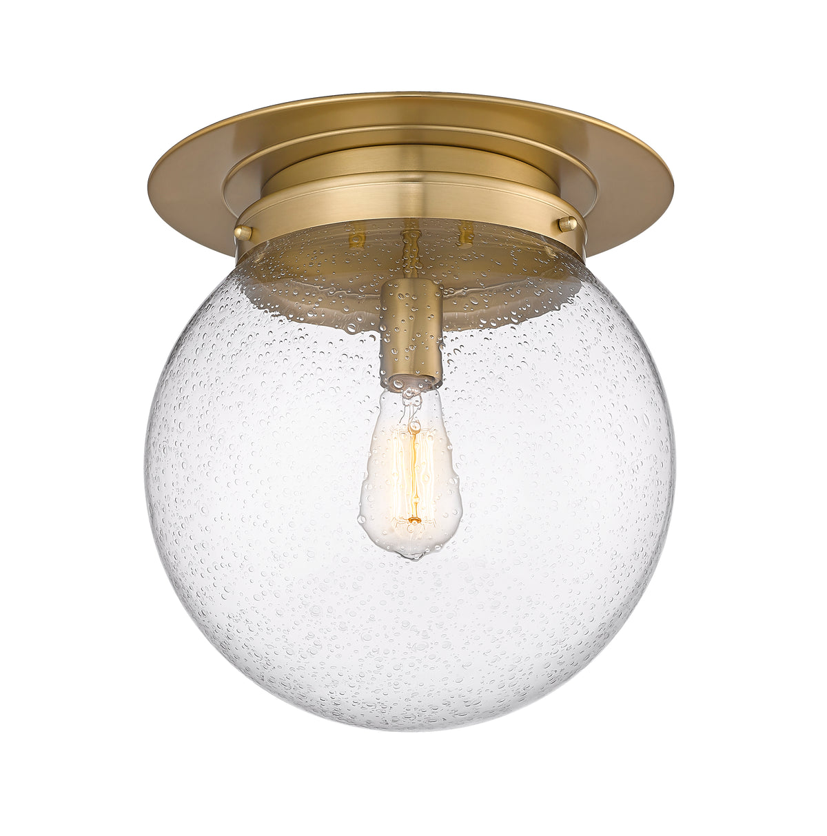 Plafonnier Calhoun Laiton patrimoine, Grené transparent, 13" – vue 5