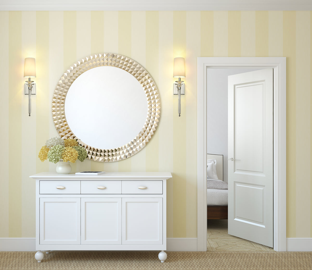 Applique murale Ava Nickel poli, Blanc – vue 2