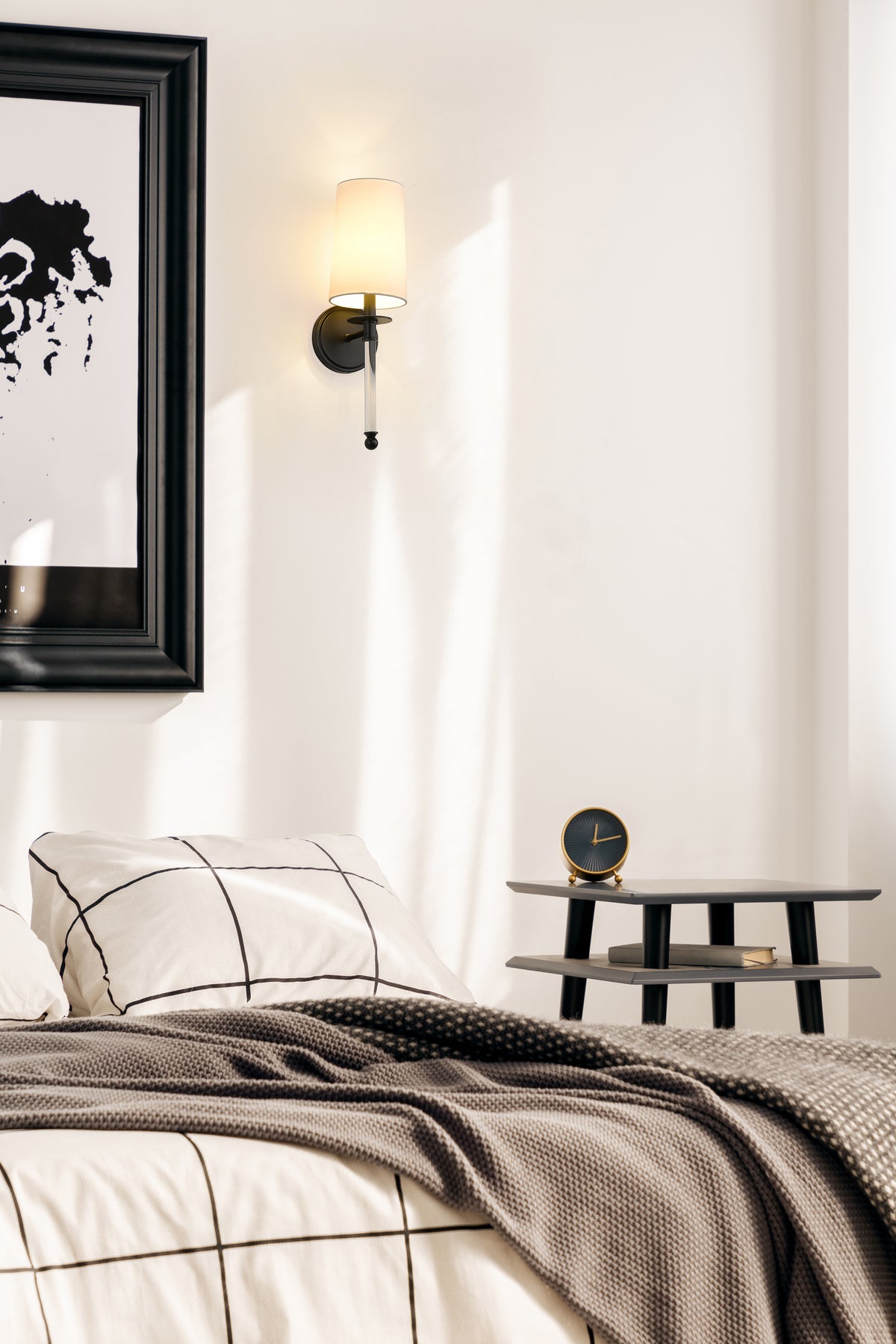 Applique murale Mila Noir mat, Blanc – vue 3