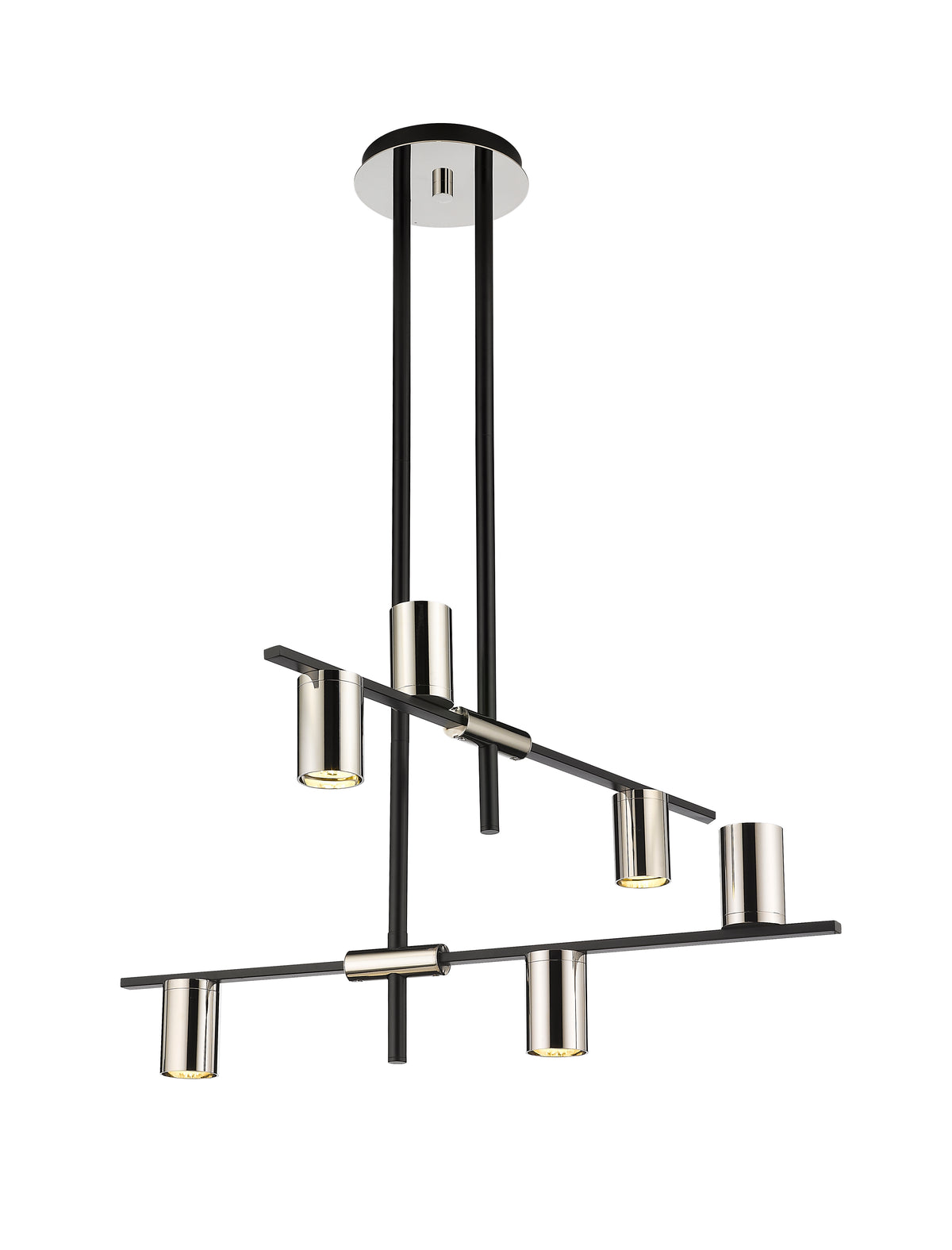 Lustre Calumet Noir mat + Nickel poli, 30" – vue 5