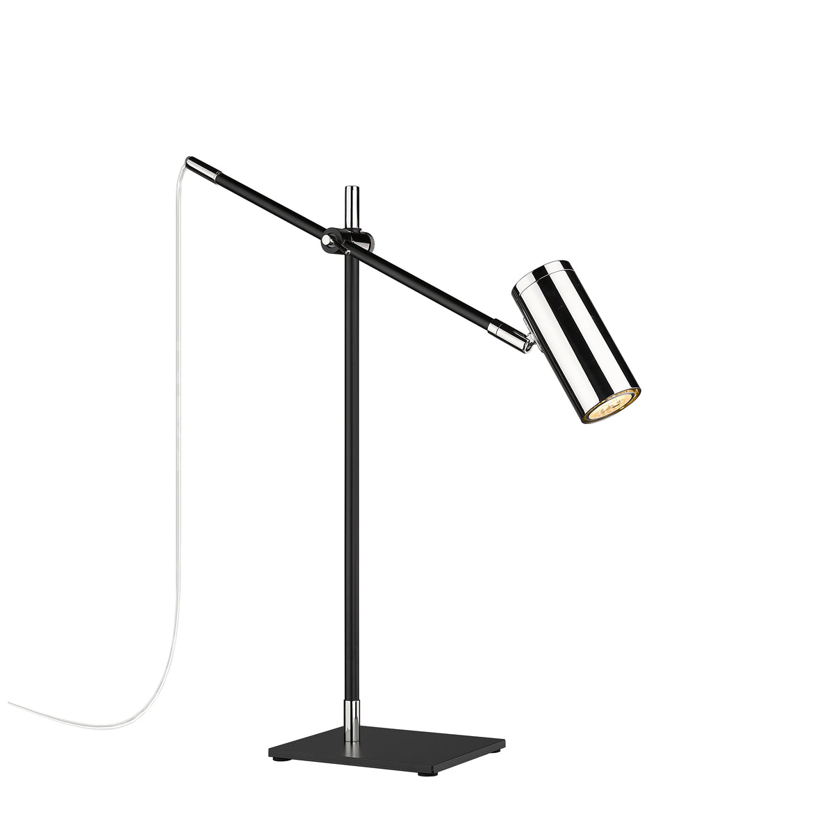 Lampe de table Calumet Noir mat + Nickel poli – vue 5