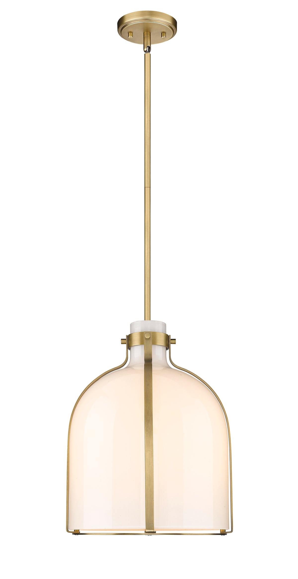 Suspension Pearson Laiton frotté, Opale blanc – vue 4