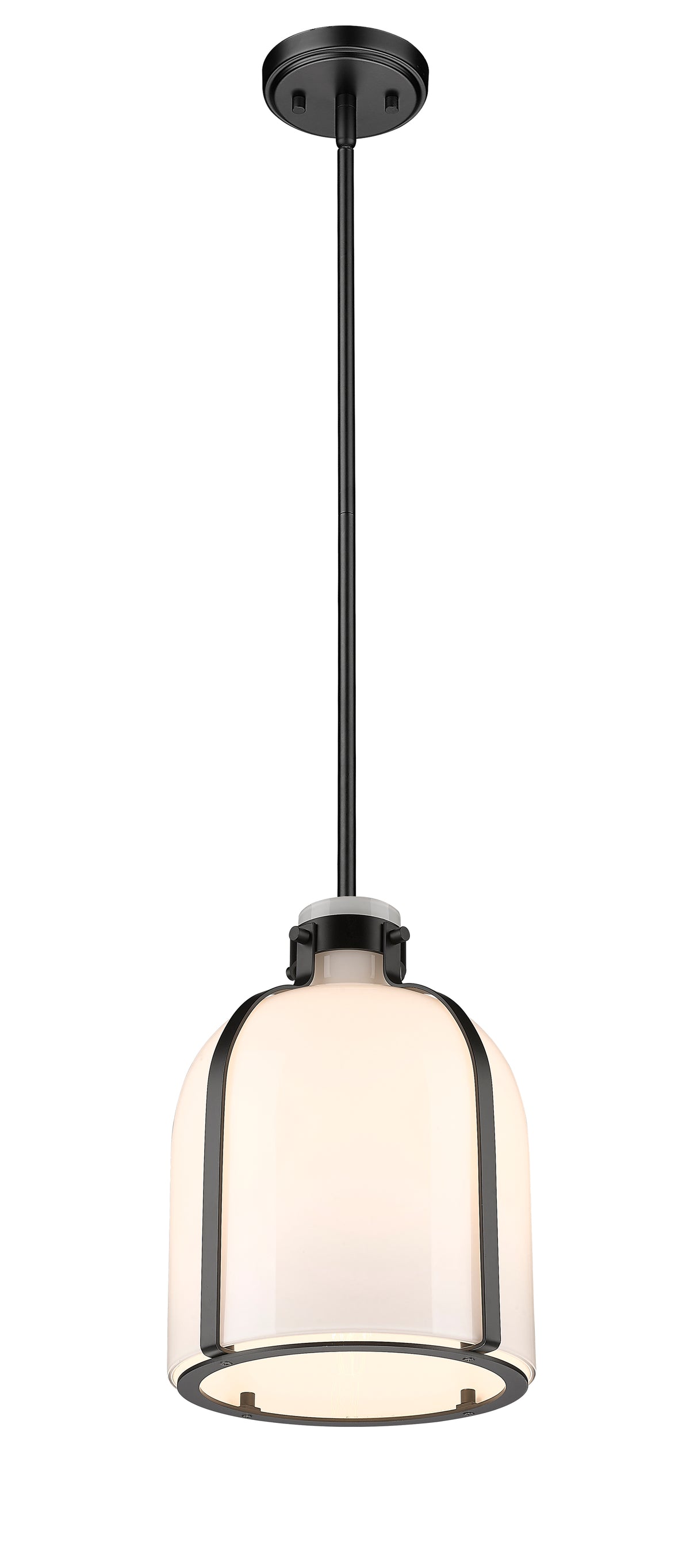Mini-suspension Pearson Noir mat, Opale blanc – vue 5