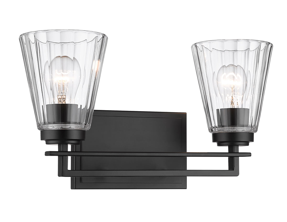 Luminaire de vanité Lyna Noir mat, 16" – vue 4