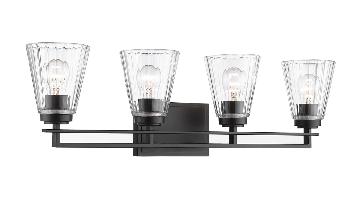 Luminaire de vanité Lyna Noir mat, 30 1/2" – vue 4