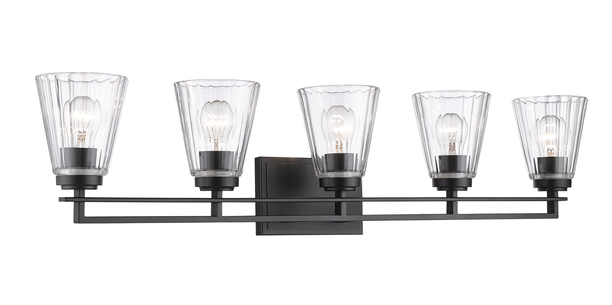 Luminaire de vanité Lyna Noir mat, 38 3/4" – vue 4