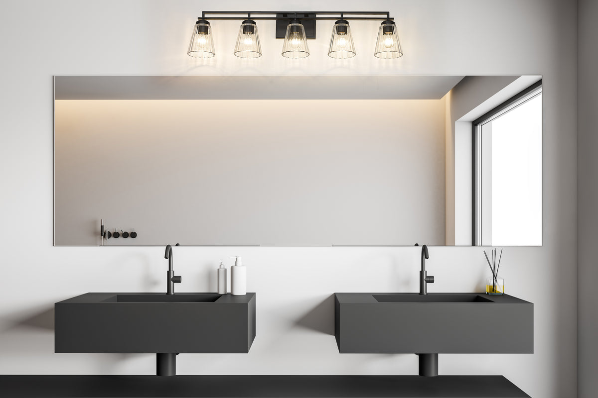 Luminaire de vanité Lyna Noir mat, 38 3/4" – vue 2