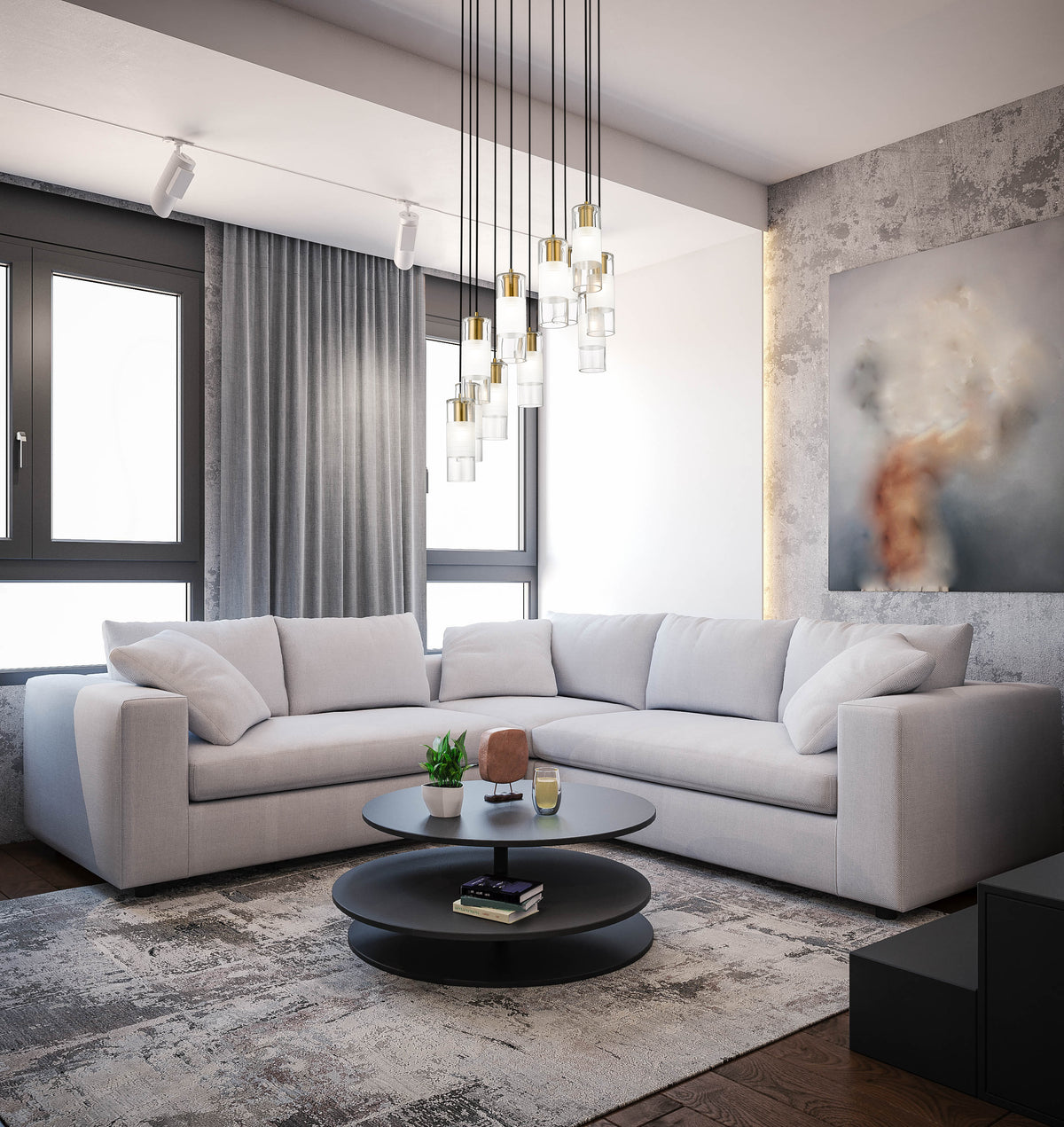 Lustre Alton Or moderne, 24" – vue 3