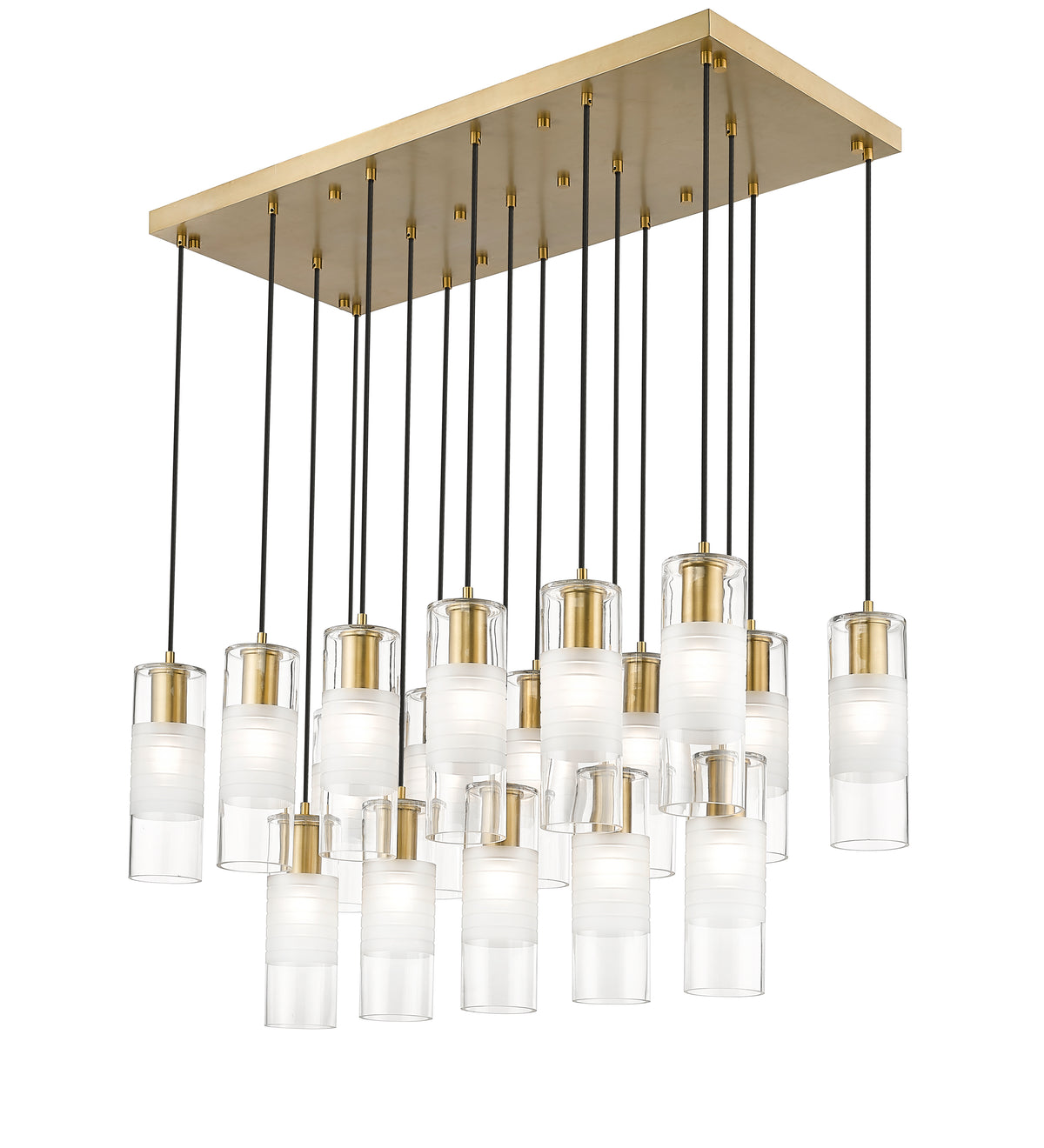 Suspension linéaire multiple Alton Or moderne, nombre ampoules 17 – vue 5