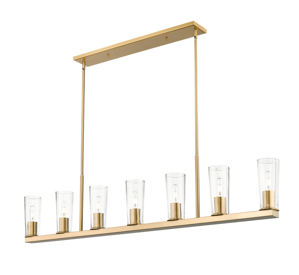 Suspension linéaire Titus Or moderne, nombre ampoules 7 – vue 4