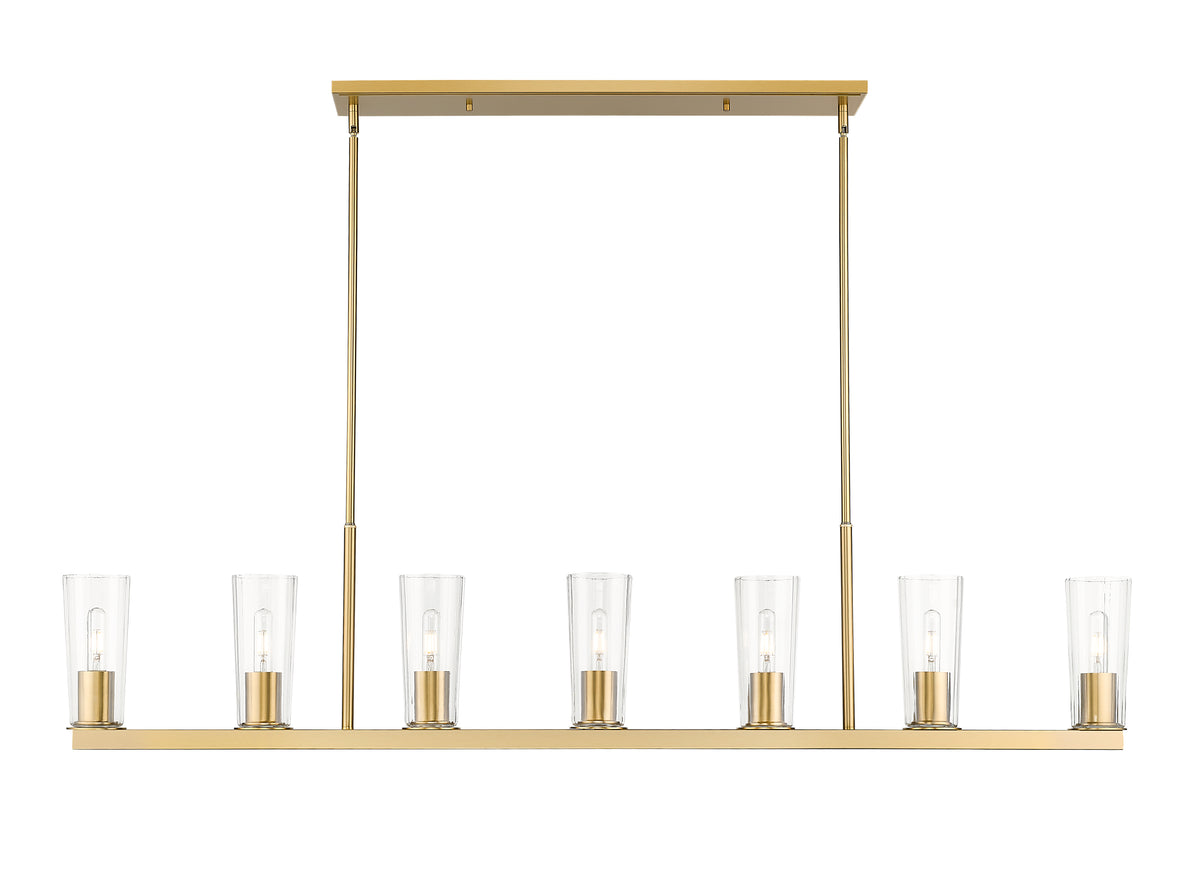 Suspension linéaire Titus Or moderne, nombre ampoules 7 – vue 5