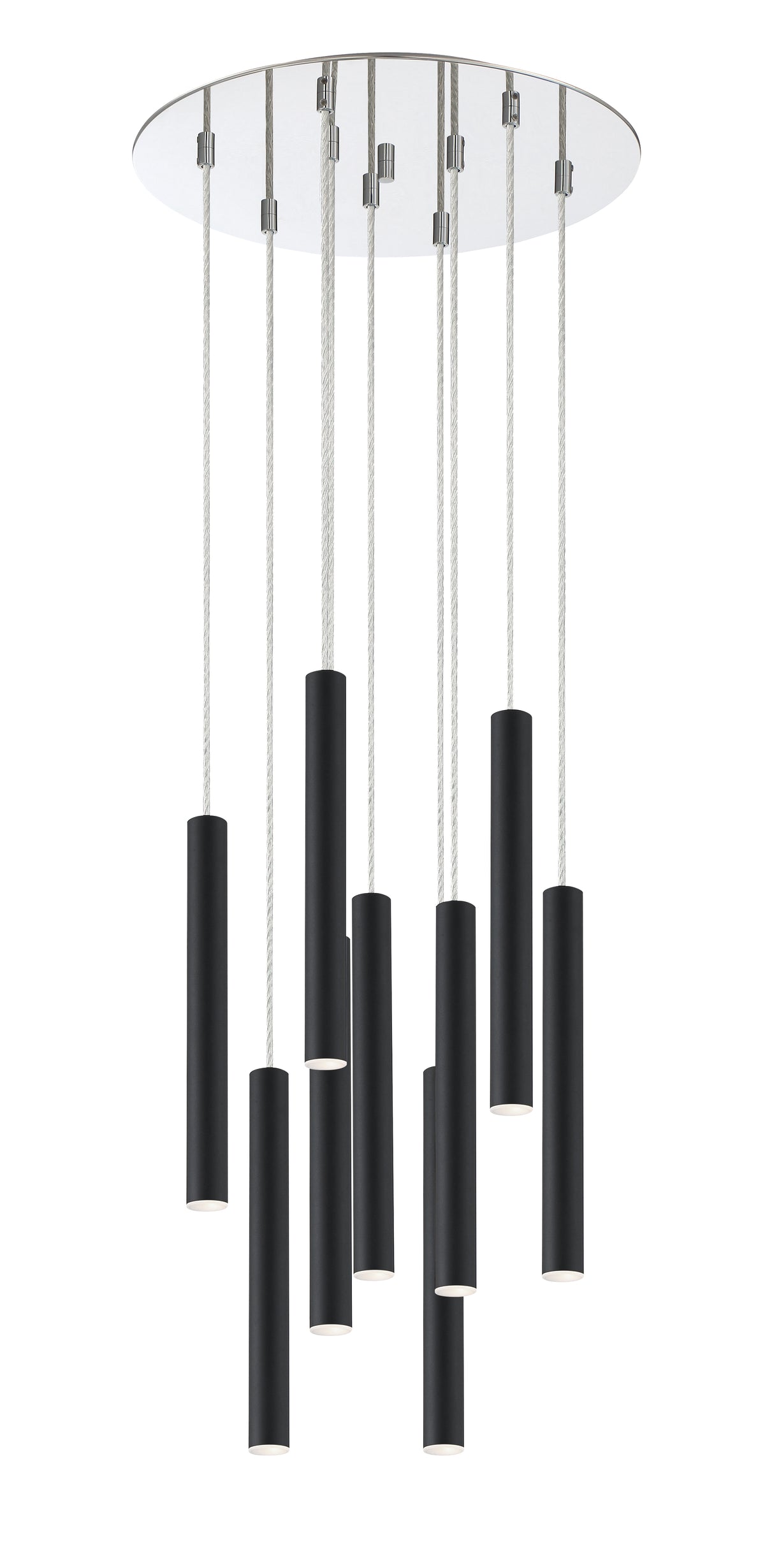 Suspension multiple 12" Forest nombre de suspensions 9, Chrome, Noir mat – vue 4