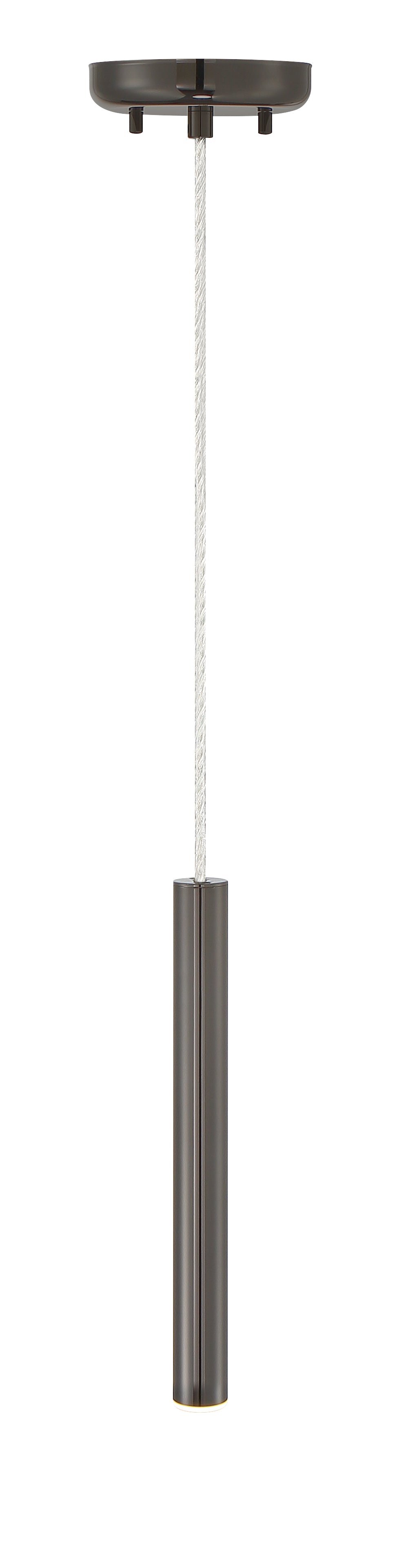 Mini-suspension Forest Câble coaxial argenté, Noir perle, 12" – vue 5