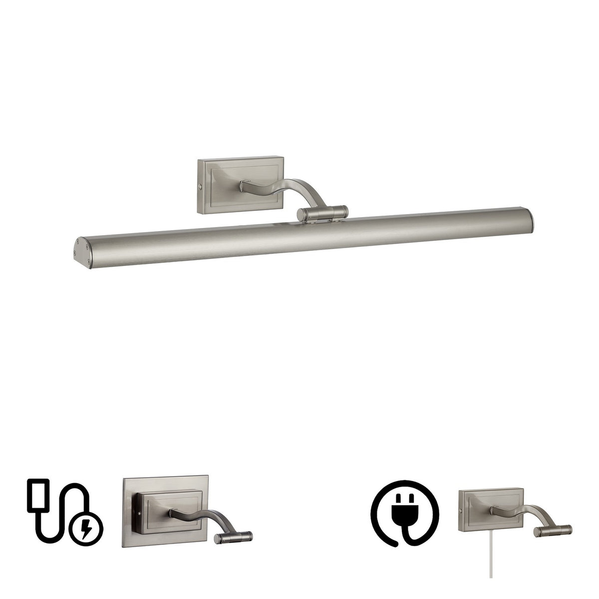 Applique de tableau Yvonne 24", Chrome satiné – Dainolite