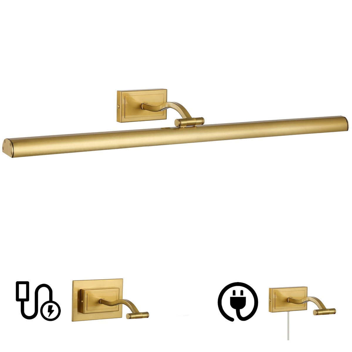 Applique de tableau Yvonne 32", Laiton vieilli – Dainolite