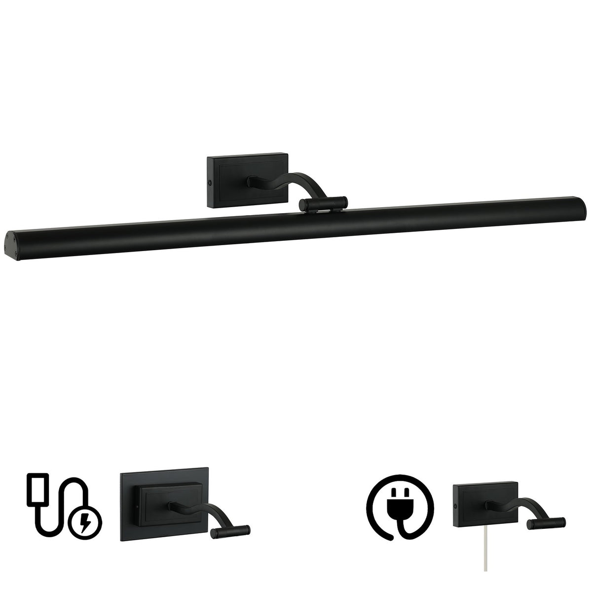 Applique de tableau Yvonne 32", Noir mat – Dainolite