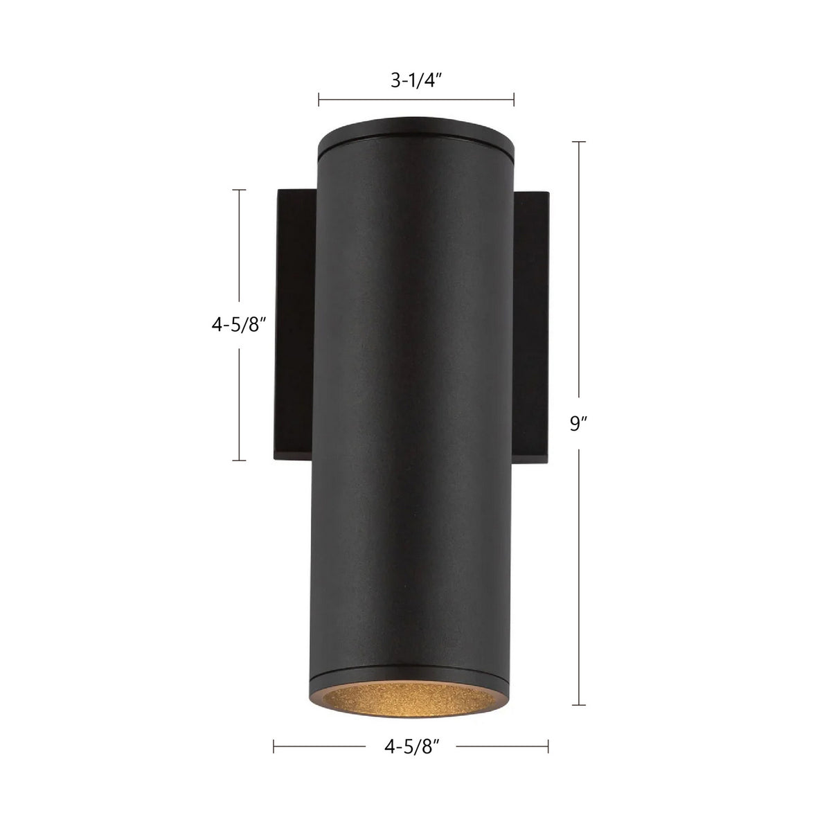 Applique extérieure 3po Lorna Noir, 9" – vue 7