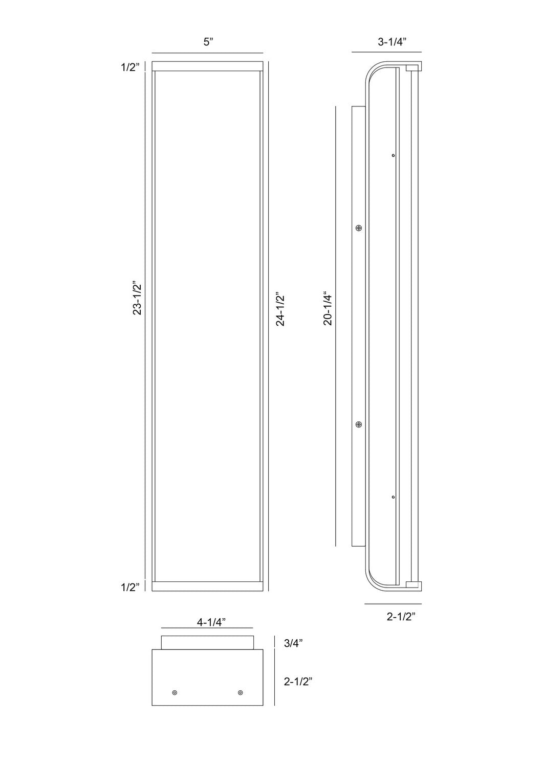 Applique extérieure Dulton Noir mat, 24.4" – vue 10