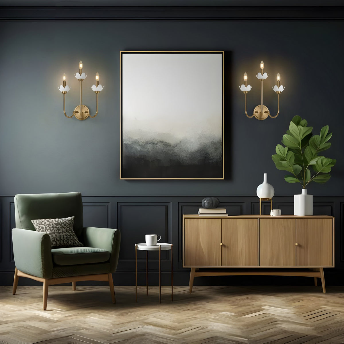 Applique murale Allistair Or moderne, nombre ampoules 3 – vue 7