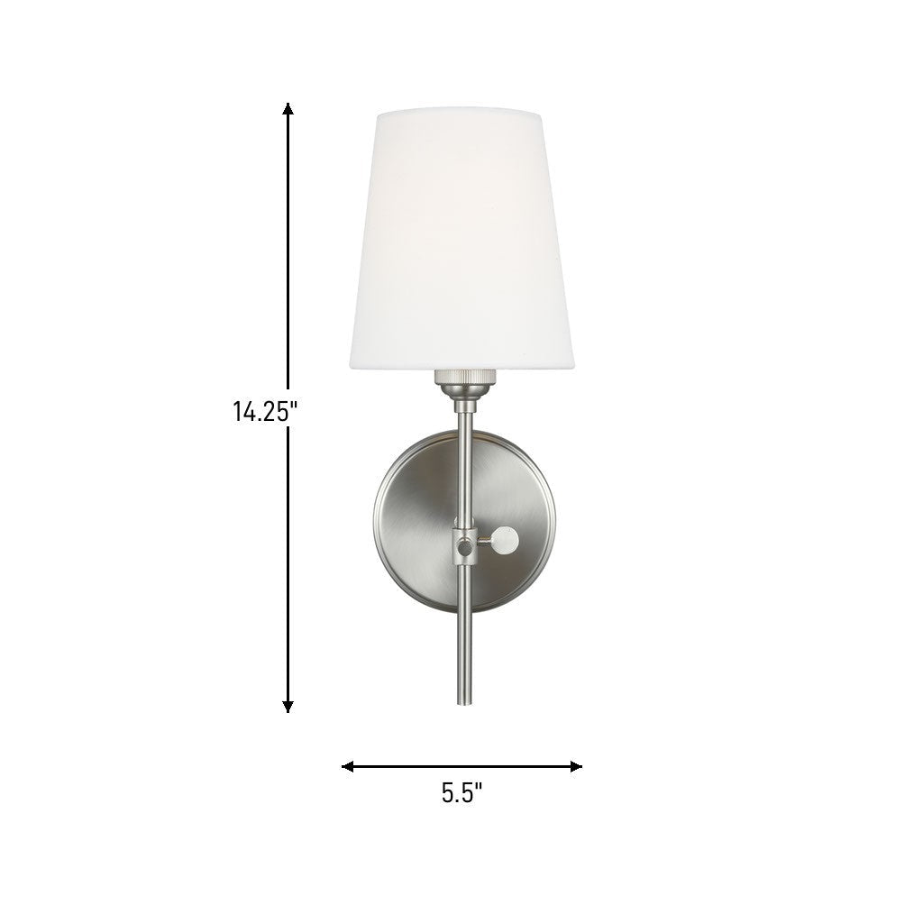 Applique murale Baker - Nickel brossé by Visual Comfort Studio | Luminaires & cie