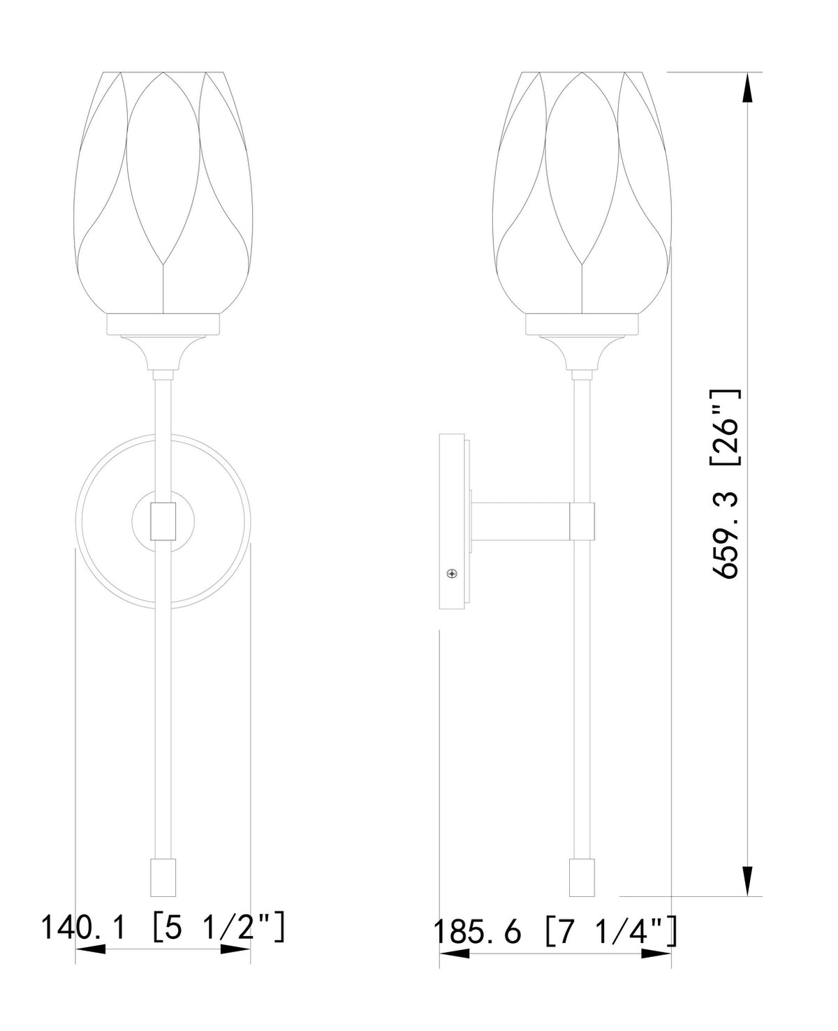 Applique murale Cassian Nickel brossé – vue 6