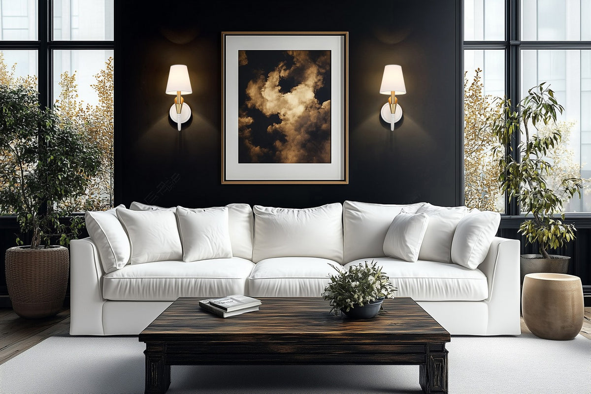 Applique murale Claudelle Blanc toundra + Or moderne, 14" – vue 7