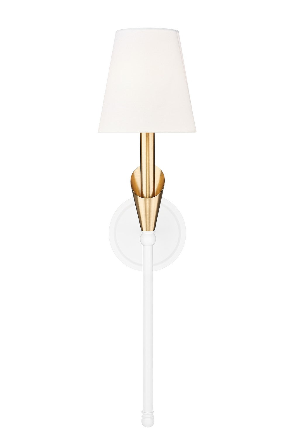 Applique murale Claudelle Blanc toundra + Or moderne, 24" – vue 2